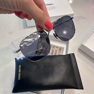 Golden Goose Roger Black Aviator Sunglasses